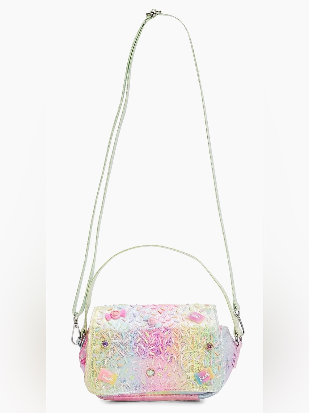 Bari Lynn Pastel Holographic Crossbody Bag - Multicolor - Picture 3 of 4